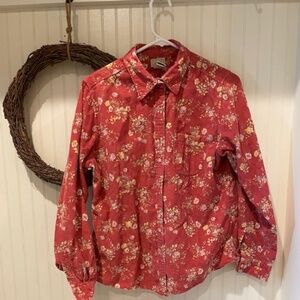 LL BEAN CORDUROY LONG SLEEVE TOP
